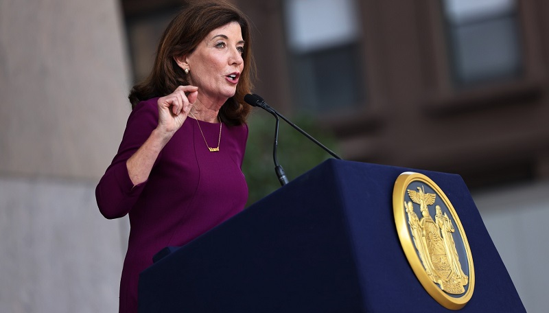 New York Governor Kathy Hochul announces plan to address bus driver