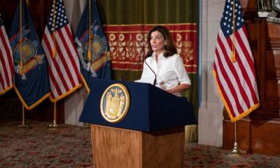 Gov. Kathy Hochul says it’s too soon to tell when schools will stop requiring masks
