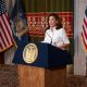 Gov. Kathy Hochul says it’s too soon to tell when schools will stop requiring masks