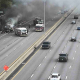 Tractor trailer fire momentarily shuts down I-90 near Pittsford
