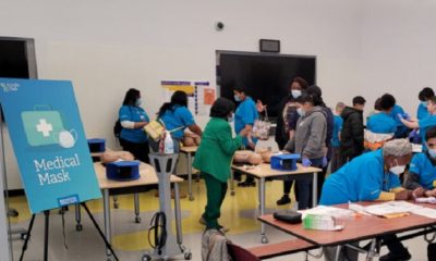 Youngsters and their parents learn healthcare lessons from the experts at East High School in Rochester