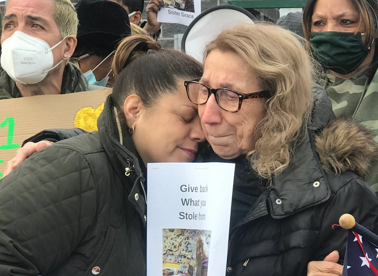 Dozens of people gathered outside the House of Mercy in Rochester on Thursday supporting Sister Grace Miller