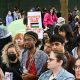 Students from U of R gather as the institution suggests probable sanctions due to on-campus demonstrations