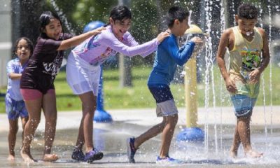A rise in visitors to Rochester’s spray parks coincides with a heat advisory