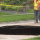East Rochester Street is closed due to a massive sinkhole